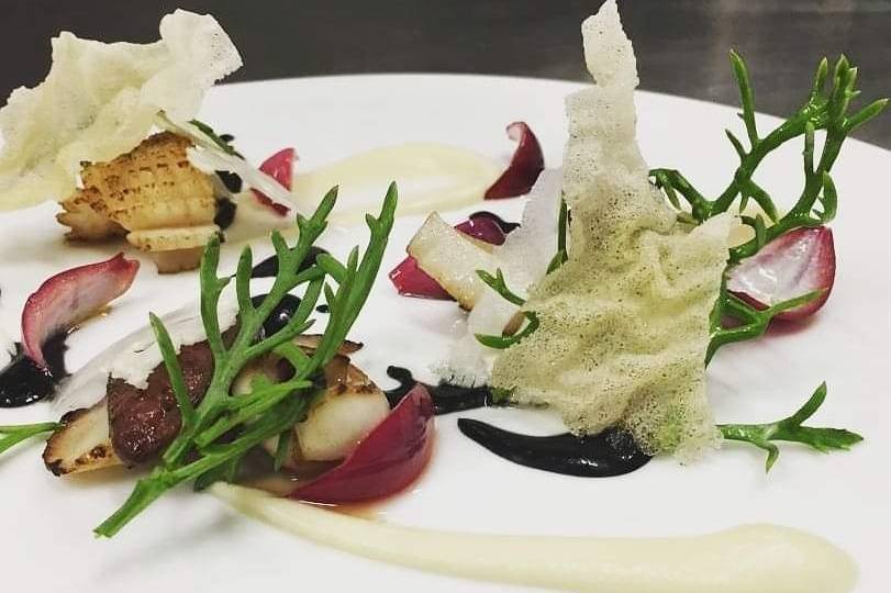 Seiche, foie gras