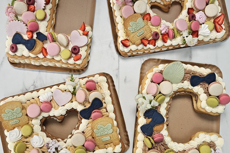 Lettercakes initiales Mariage