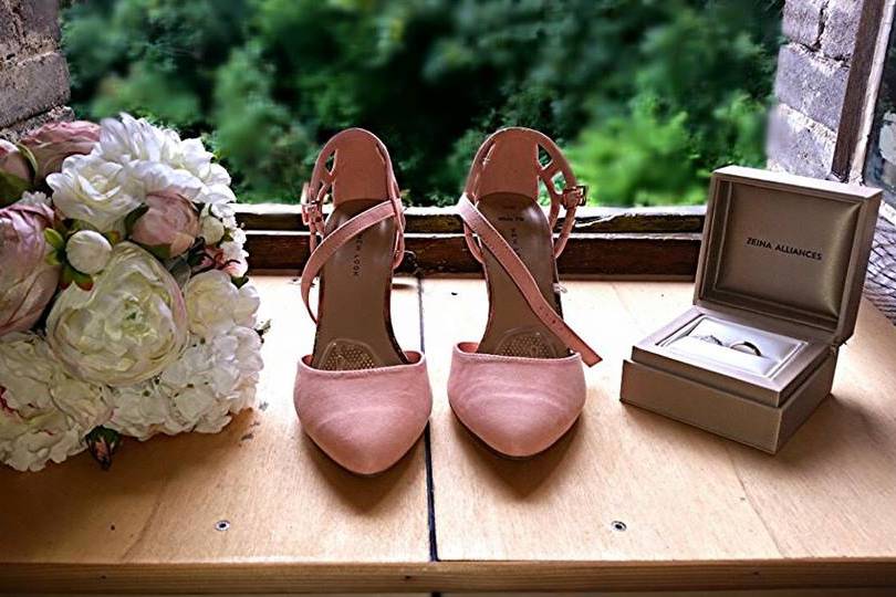 Bouquet chaussures mariée alli
