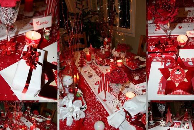 Table de Fête Rouge et Blanche