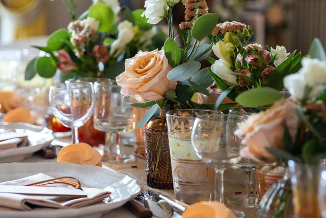 Table de mariage dressée