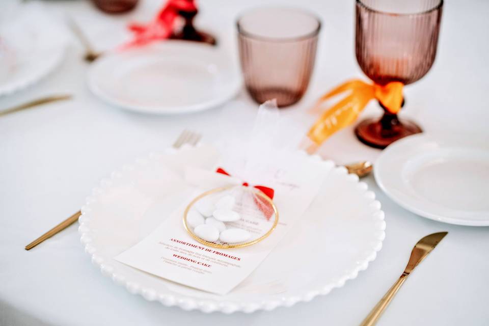 Assiette élégante perle