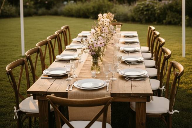 Table bois, idéal pour buffet