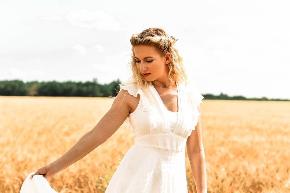 Robe de mariée bohème chic