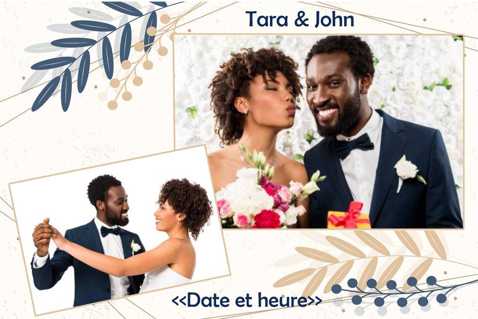 Template mariage 2 photos