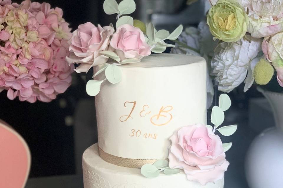 Wedding cake fleuri