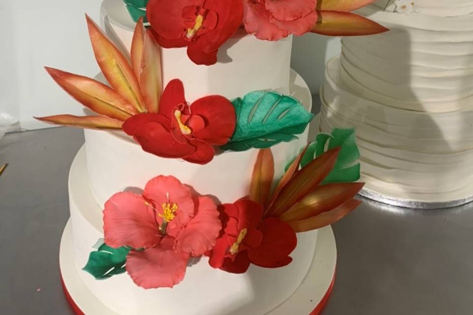 Wedding cake tropical