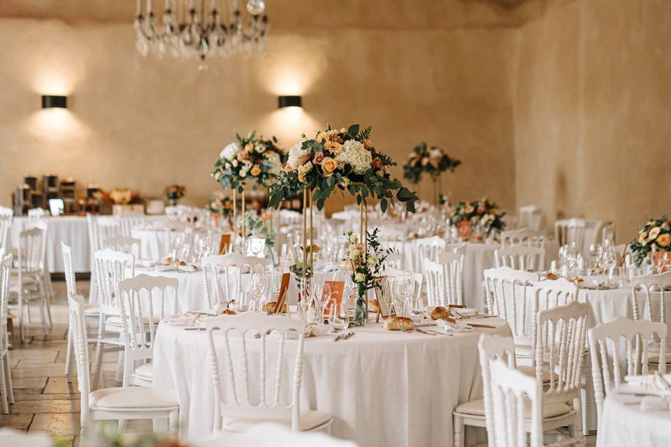 Mariage pêche Vert Sauge