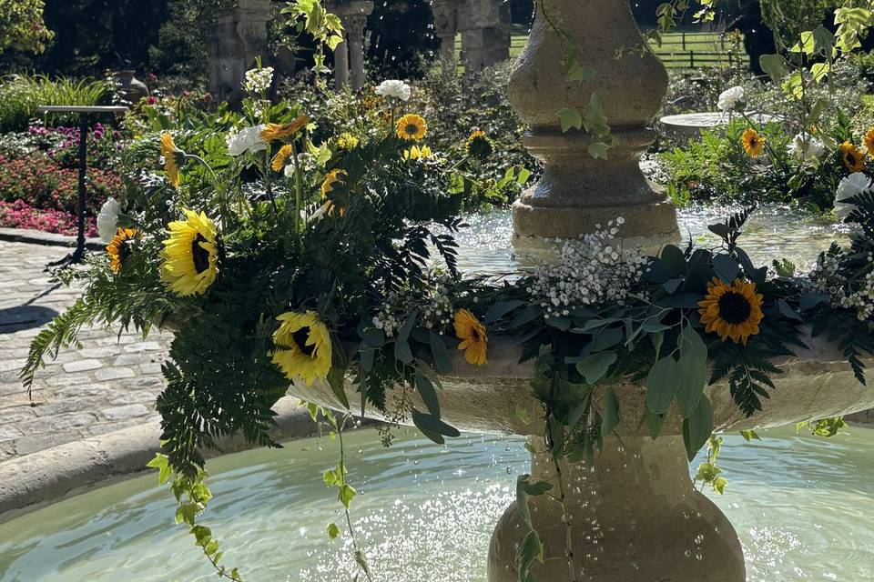 Fontaine fleurie