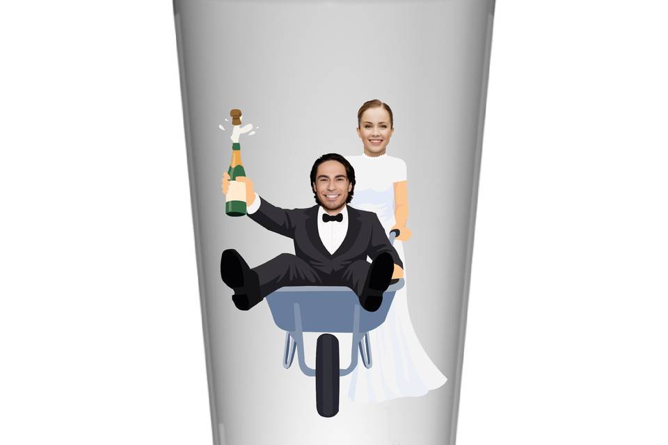 Gobelet mariage La Brouette