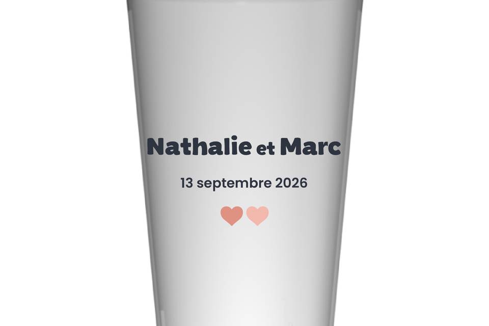 Gobelet personnalisé mariage