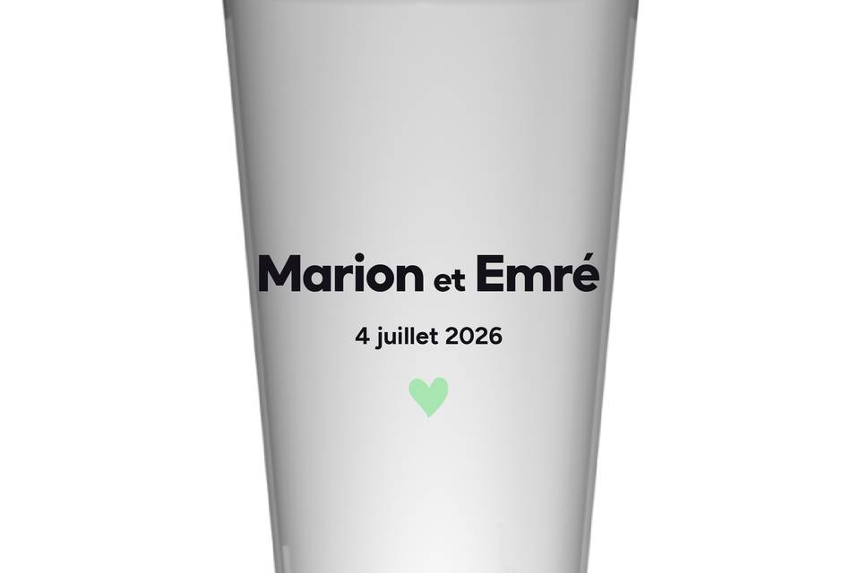 Gobelet personnalisé mariage