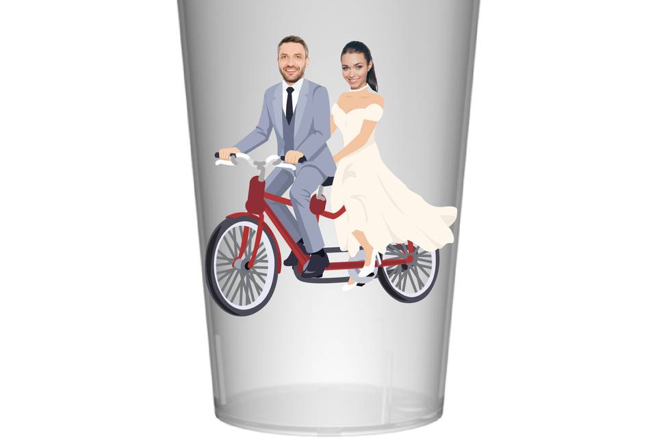 Gobelet mariage Le Tandem