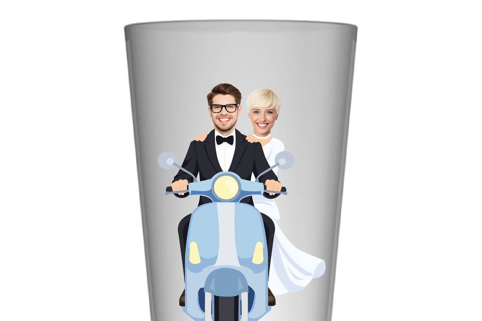 Gobelet mariage Le Vespa