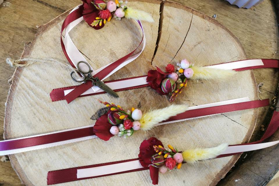 Bracelets fleurs séchées