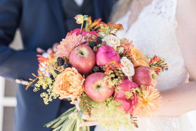 Bouquet de mariée fleur&fruit