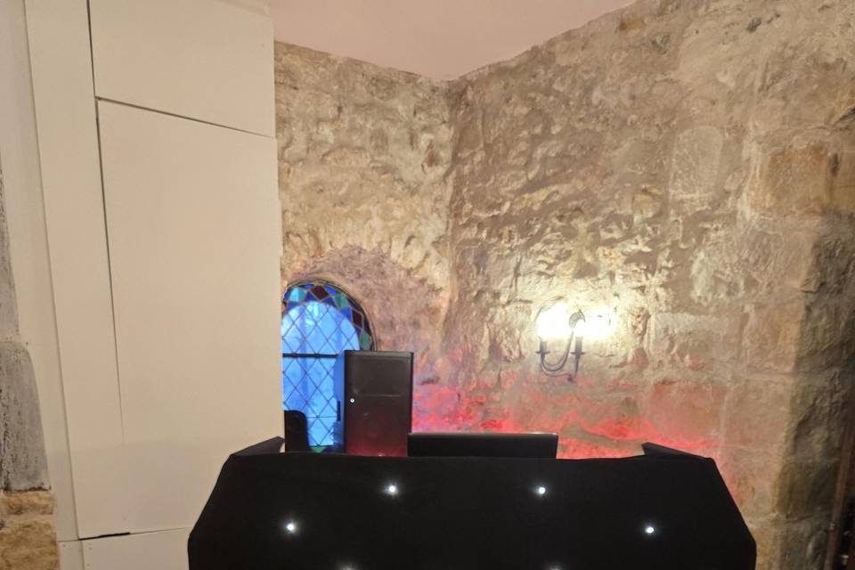 Une cabine illuminé