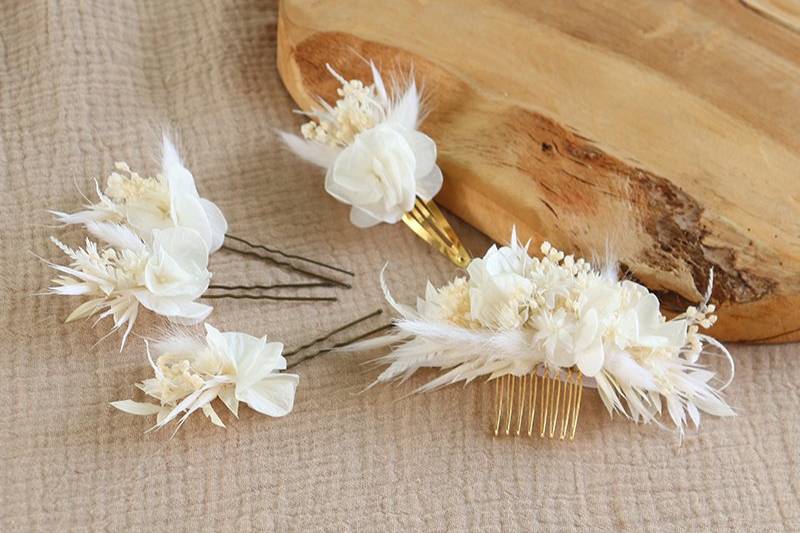 Barrette clic clac fleurs stab