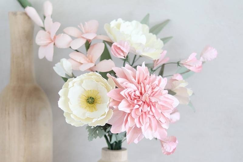 Bouquet fleur en papier AQUARE