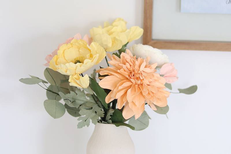 Bouquet fleur papier PASTEL