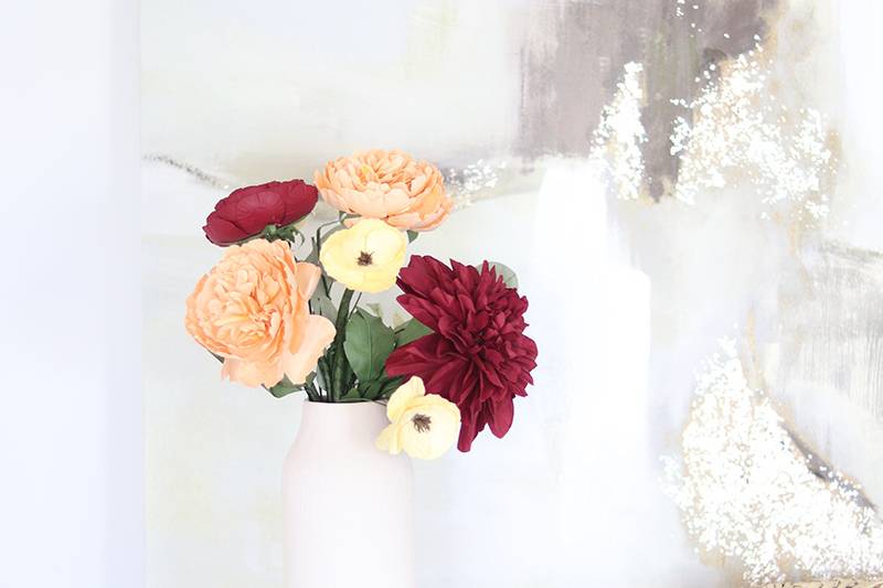 Bouquet en fleurs en papier Mo