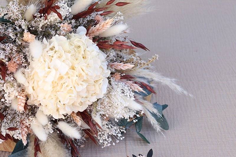 Boutonniere pochette en fleurs