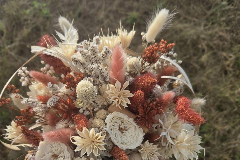 Bouquet de mariée sechés