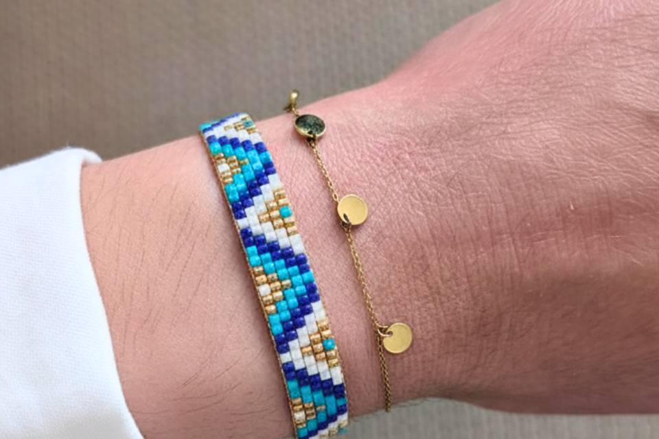Bracelet en tissage de perles