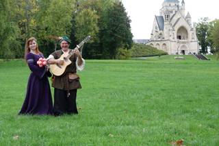 Ménestrel du XVe et Dame Violette