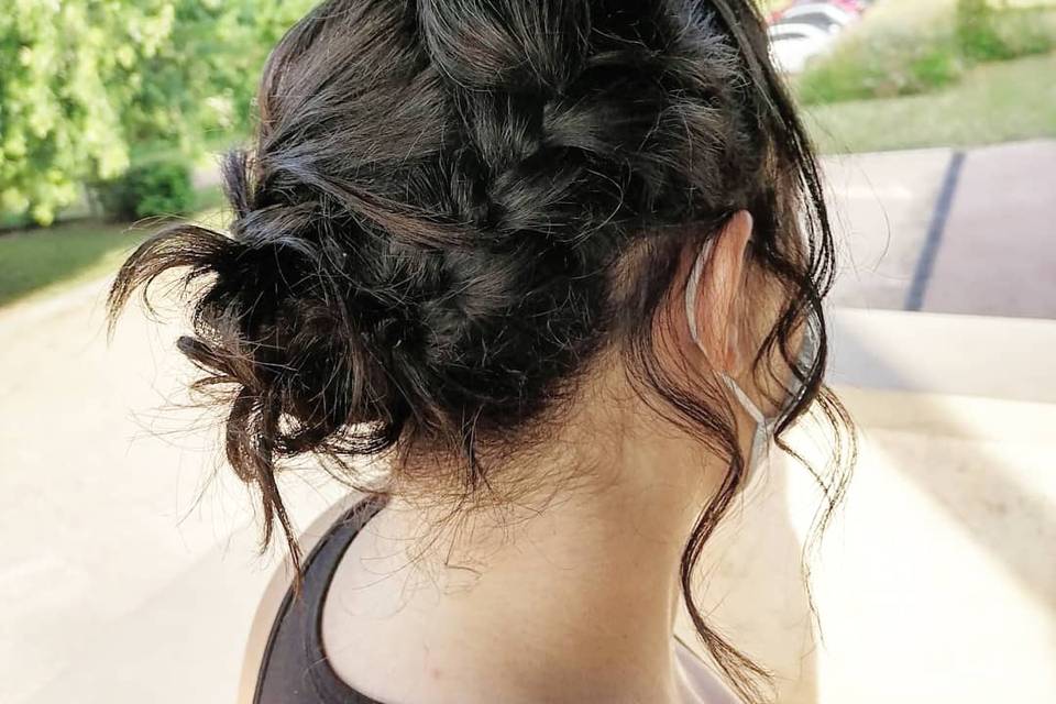 Chignon bouclé