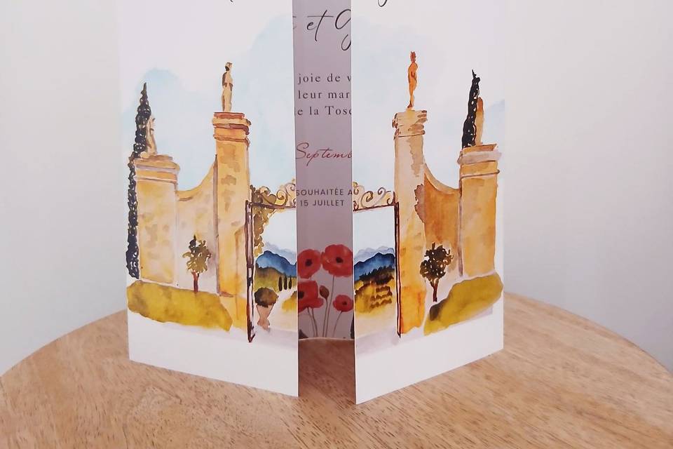 Faire-part mariage château