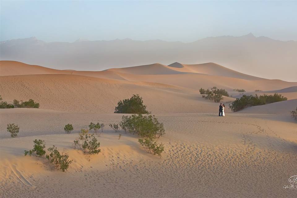 Lever de soleil sur les dunes