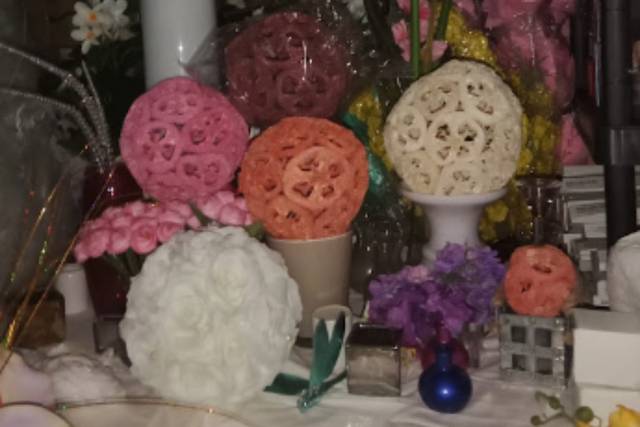 Composition et boules de fleur