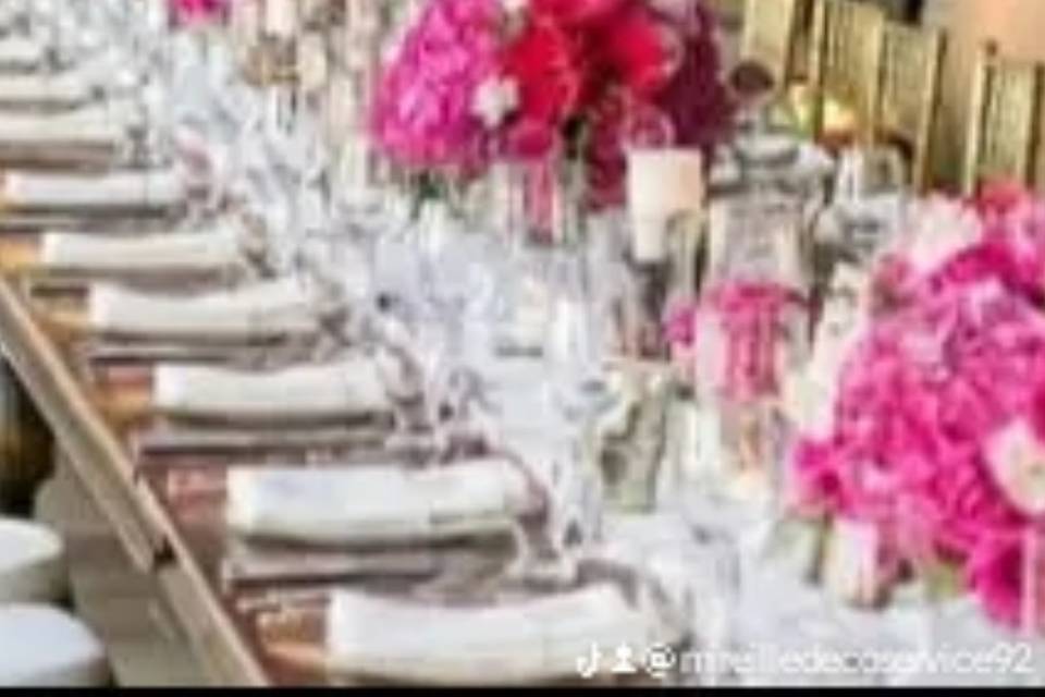 Centre de tables en longueur .