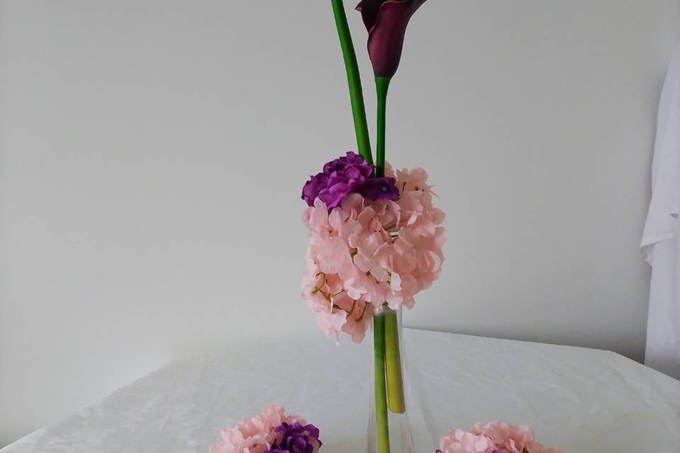 Compositions florale dans  vas