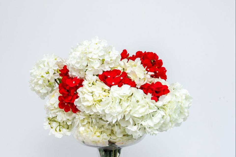 Sceptre floral rouge blanc