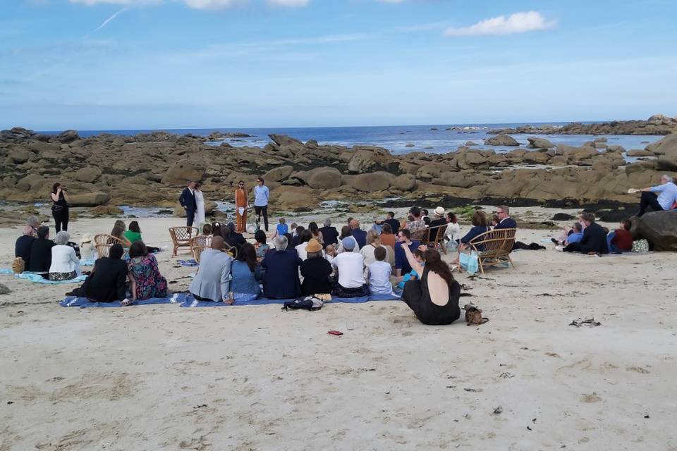 Cérémonie Laïque sur la plage