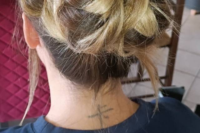 Chignon fleur meché