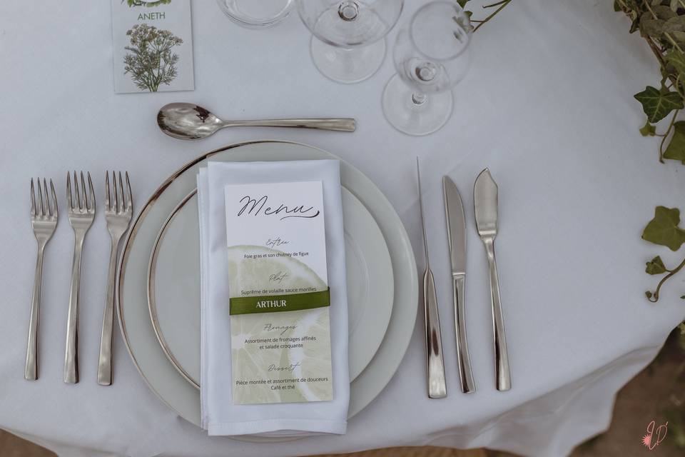 Menu & Marque-place