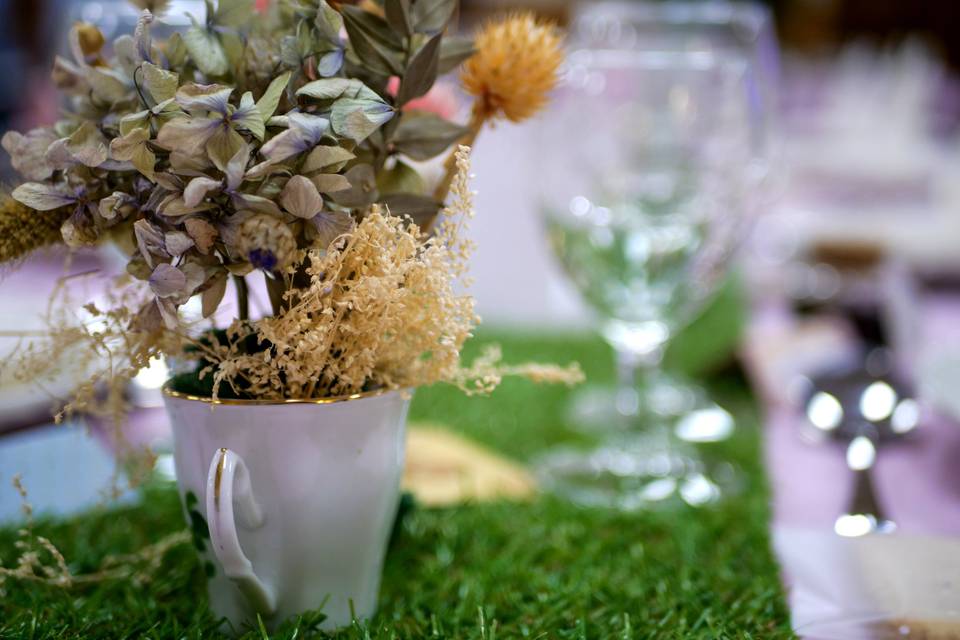 Une tasse de fleurs