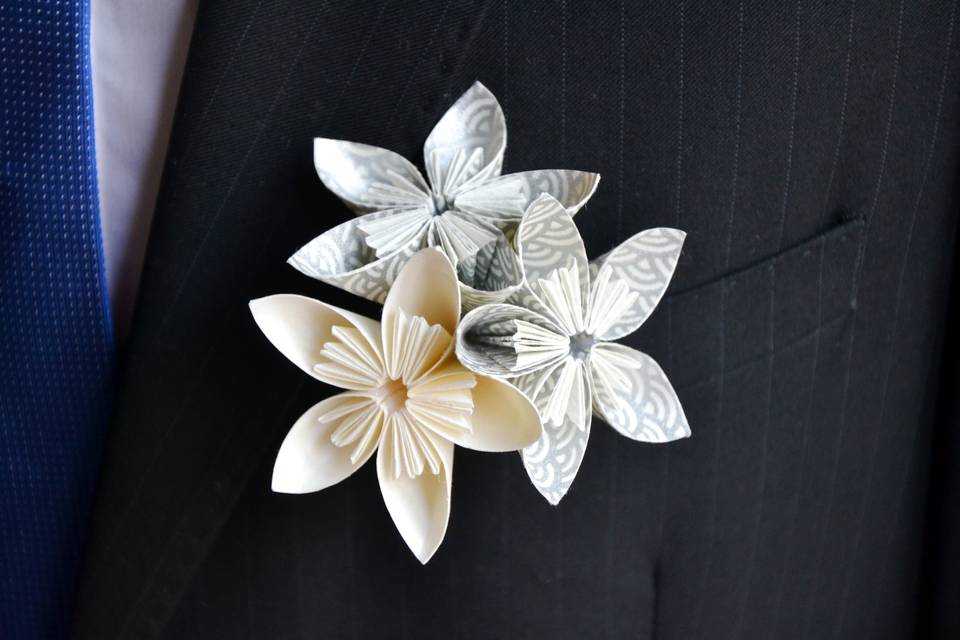 Boutonnière en origami