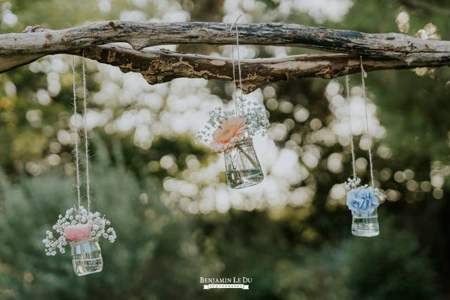 Mariage champêtre pastel