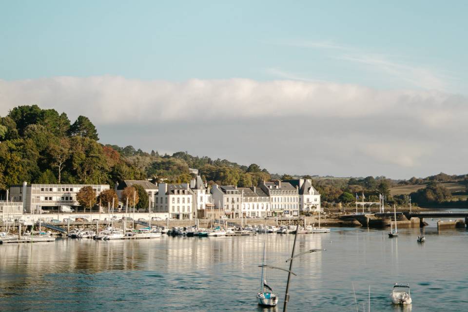 Vue sur le port d'Audierne