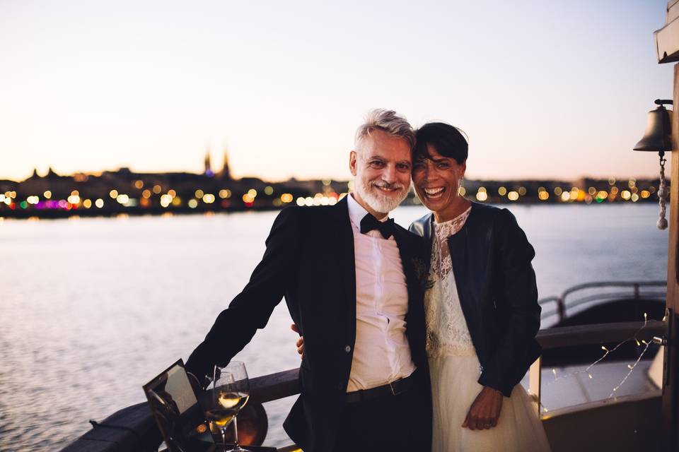 Mariage sur un bateau