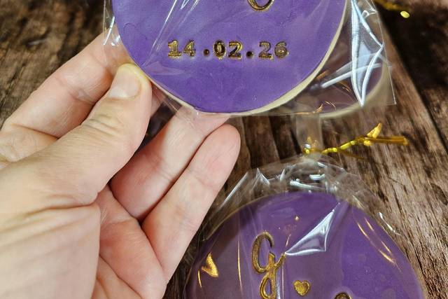 Biscuits initiales des mariés