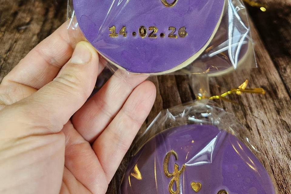 Biscuits initiales des mariés