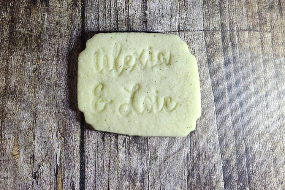 Biscuit prénoms des mariés