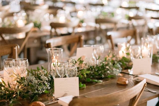 Décoration tables en bois