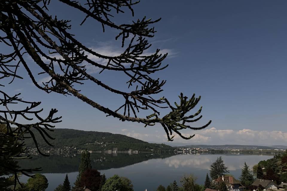 Vue lac passerelle salle