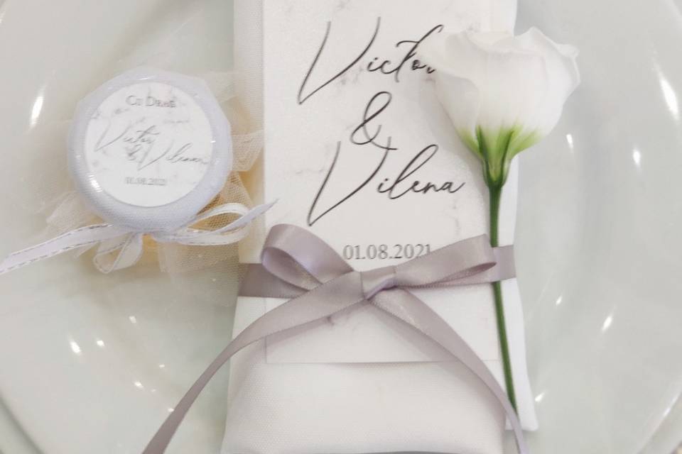 Serviette de table mariage